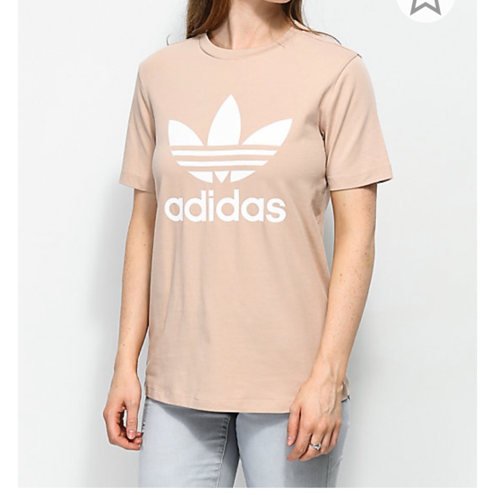 Nude/tan adidas women shirt